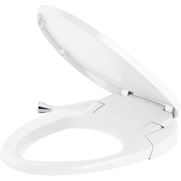 BEACHES GO GREEN, INC. Elongated Manual Bidet Toilet Seat With Chrome